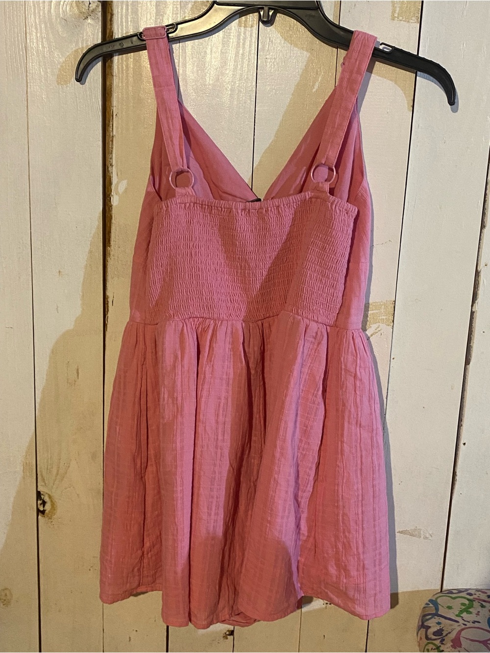 American Eagle Pink Plaid V-Neck Sleeveless Romper Size Small S - Picture 2 of 4